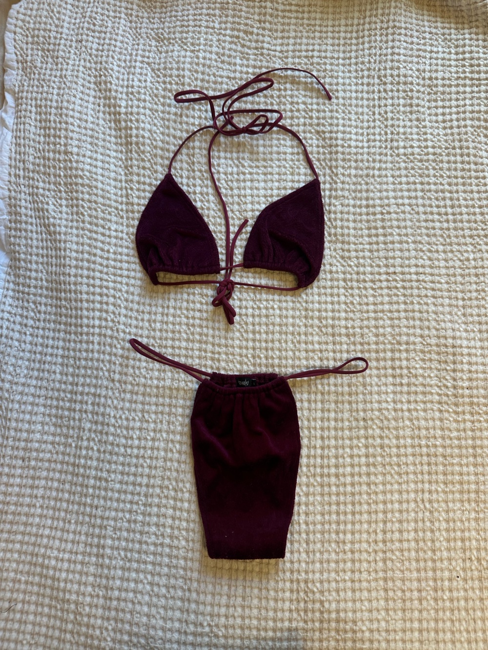 Burgundy Two-Piece Bikini Set